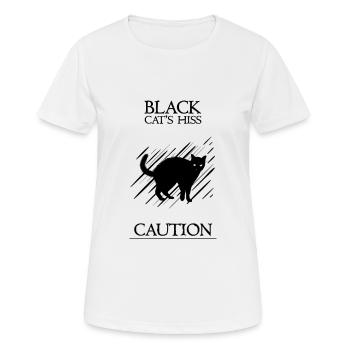Black cat - Women's Breathable T-Shirt - white - Front - AI Model Female 172 dark (172cm)