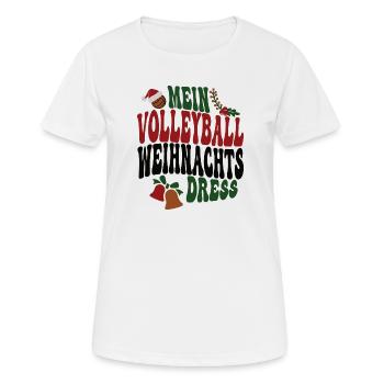 Volleyball Weihnachten Spielerin Volleyballerin - Frauen T-Shirt atmungsaktiv - Weiß - Vorne - AI Model Female 172 dark (172cm)