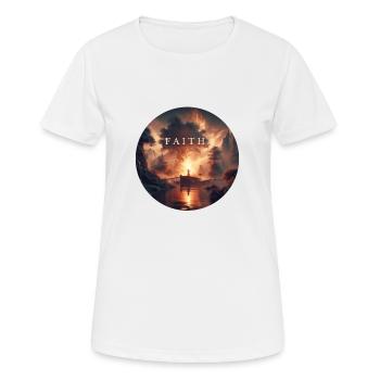 Glaube Kirche Religion - Frauen T-Shirt atmungsaktiv - Weiß - Vorne - AI Model Female 172 dark (172cm)