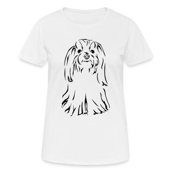 maltais - T-shirt respirant Femme - blanc - Devant - AI Model Female 172 dark (172cm)