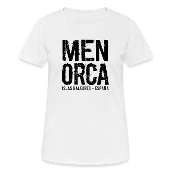Minorque, Îles Baléares, Espagne, Mer Méditerranée - T-shirt respirant Femme - blanc - Devant - AI Model Female 172 dark (172cm)