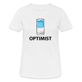 Optimist - Getränk - Frauen T-Shirt atmungsaktiv - Weiß - Vorne - AI Model Female 172 dark (172cm)