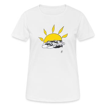 Moutons au lever du soleil - T-shirt respirant Femme - blanc - Devant - AI Model Female 172 dark (172cm)