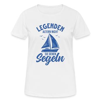 Segeln Segelboot Segler Segelsport - Frauen T-Shirt atmungsaktiv - Weiß - Vorne - AI Model Female 172 dark (172cm)