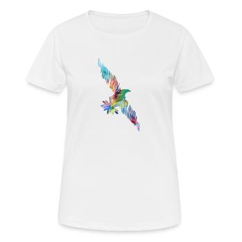 adler stencil bunt - Frauen T-Shirt atmungsaktiv - Weiß - Vorne - AI Model Female 172 dark (172cm)