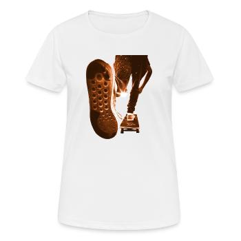 skate - skater - T-shirt respirant Femme - blanc - Devant - AI Model Female 172 dark (172cm)