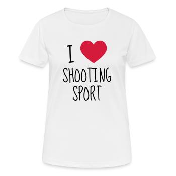 Sport Shooting - Sportschießen - Tir - Sport - Women's Breathable T-Shirt - white - Front - AI Model Female 172 dark (172cm)