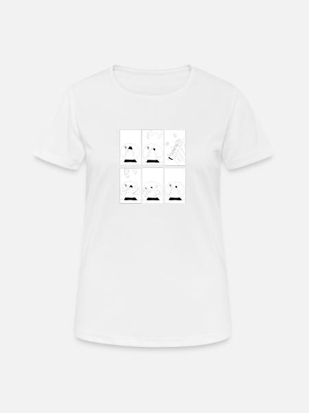 Funny pooping snowman glass ball winter ice - Women's Breathable T-Shirt - white