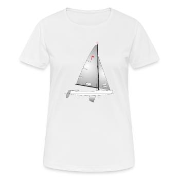 Pirat Riss - Frauen T-Shirt atmungsaktiv - Weiß - Vorne - AI Model Female 172 dark (172cm)
