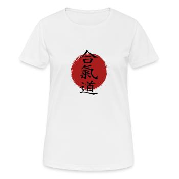 Aikido - Der Weg der Harmonie - Frauen T-Shirt atmungsaktiv - Weiß - Vorne - AI Model Female 172 dark (172cm)