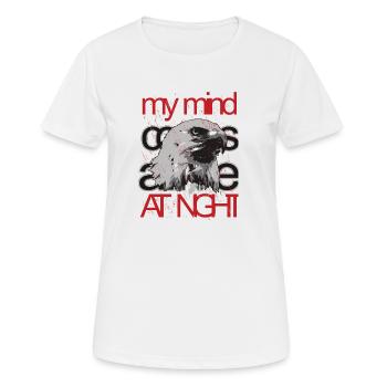 Adler - mind at night - Frauen T-Shirt atmungsaktiv - Weiß - Vorne - AI Model Female 172 dark (172cm)