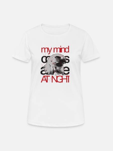 Adler - mind at night - Frauen T-Shirt atmungsaktiv - Weiß