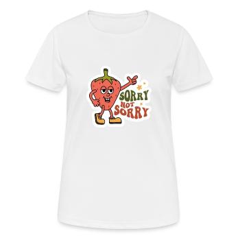 Désolé pas désolé Sarcastique Strawberry Design - T-shirt respirant Femme - blanc - Devant - AI Model Female 172 dark (172cm)