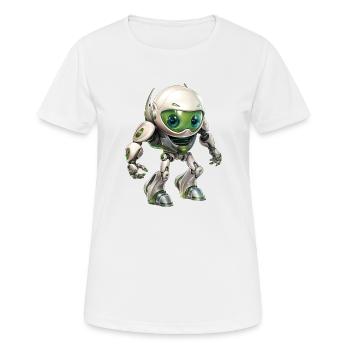 Funny Android Robot from the Pegasus Galaxy - Women's Breathable T-Shirt - white - Front - AI Model Female 172 dark (172cm)