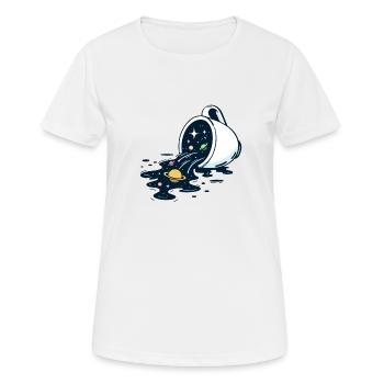 Univers enfoui - T-shirt respirant Femme - blanc - Devant - AI Model Female 172 dark (172cm)