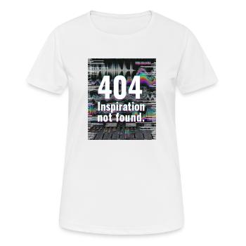 404 Inspiration nicht gefunden - Frauen T-Shirt atmungsaktiv - Weiß - Vorne - AI Model Female 172 dark (172cm)