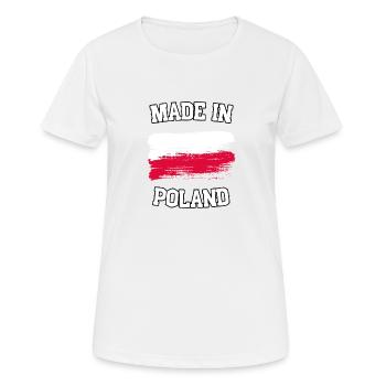 Made in Poland - Frauen T-Shirt atmungsaktiv - Weiß - Vorne - AI Model Female 172 dark (172cm)