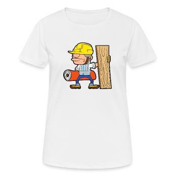Parkettleger - Frauen T-Shirt atmungsaktiv - Weiß - Vorne - AI Model Female 172 dark (172cm)
