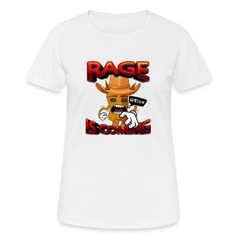 Rage is coming - süßes Comic Monster - Frauen T-Shirt atmungsaktiv - Weiß - Vorne - AI Model Female 172 dark (172cm)