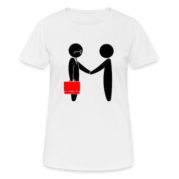 A lawyer meets a client - Women's Breathable T-Shirt - white - Front - AI Model Female 172 dark (172cm)
