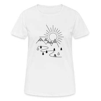 Cycling - Women's Breathable T-Shirt - white - Front - AI Model Female 172 dark (172cm)