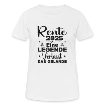 Pension 2025 - Une légende quitte le site - T-shirt respirant Femme - blanc - Devant - AI Model Female 172 dark (172cm)