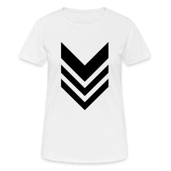rank military army - Frauen T-Shirt atmungsaktiv - Weiß - Vorne - AI Model Female 172 dark (172cm)