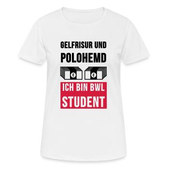 BWL Student Tassen & Zubehör - Frauen T-Shirt atmungsaktiv - Weiß - Vorne - AI Model Female 172 dark (172cm)