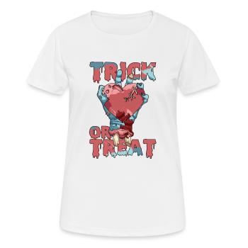 Trick or Treat - Frauen T-Shirt atmungsaktiv - Weiß - Vorne - AI Model Female 172 dark (172cm)