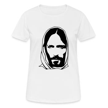 Jesus - T-shirt respirant Femme - blanc - Devant - AI Model Female 172 dark (172cm)