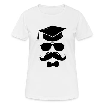 École Abitour Diplôme Bac Bachelier Humour Shirt - T-shirt respirant Femme - blanc - Devant - AI Model Female 172 dark (172cm)