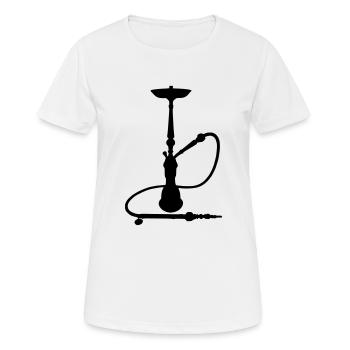 Chicha avec tuyau - T-shirt respirant Femme - blanc - Devant - AI Model Female 172 dark (172cm)