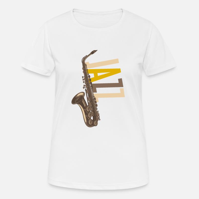Jazz saxophone - Women's Breathable T-Shirt - white