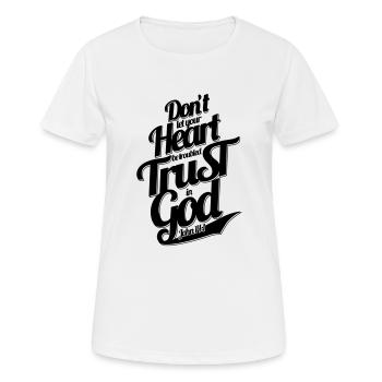 Trust in God - Women's Breathable T-Shirt - white - Front - AI Model Female 172 dark (172cm)