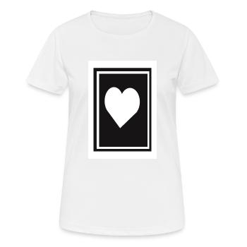 Heart - Frauen T-Shirt atmungsaktiv - Weiß - Vorne - AI Model Female 172 dark (172cm)