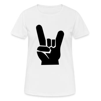 rock n roll - T-shirt respirant Femme - blanc - Devant - AI Model Female 172 dark (172cm)