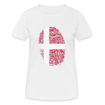 Danemark It’s In My DNA Danois Danois Dansk Vacances - T-shirt respirant Femme - blanc - Devant - AI Model Female 172 dark (172cm)
