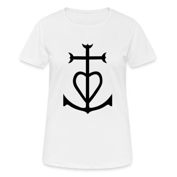 anchor - Women's Breathable T-Shirt - white - Front - AI Model Female 172 dark (172cm)