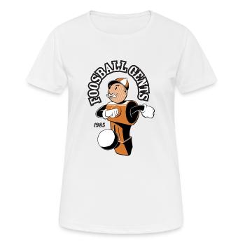 Tischfussball - Frauen T-Shirt atmungsaktiv - Weiß - Vorne - AI Model Female 172 dark (172cm)