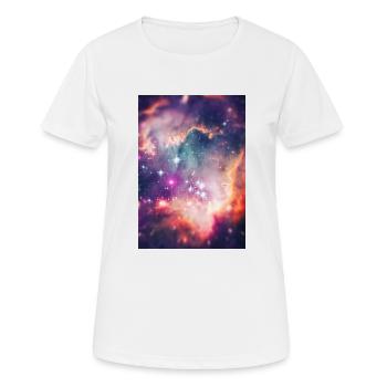 Weltraum Galaxie Design / Universum - Handycase - Frauen T-Shirt atmungsaktiv - Weiß - Vorne - AI Model Female 172 dark (172cm)