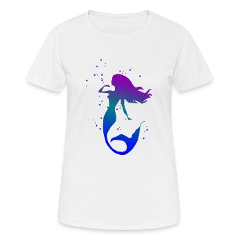 Sirène - T-shirt respirant Femme - blanc - Devant - AI Model Female 172 dark (172cm)
