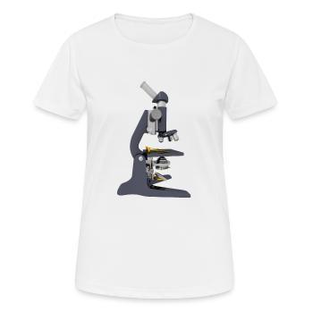 microscope - Women's Breathable T-Shirt - white - Front - AI Model Female 172 dark (172cm)