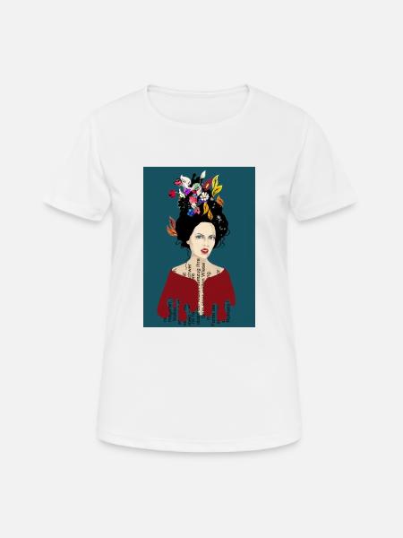 Data - Frauen T-Shirt atmungsaktiv - Weiß