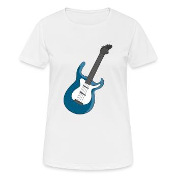 E-Gitarre - Frauen T-Shirt atmungsaktiv - Weiß - Vorne - AI Model Female 172 dark (172cm)