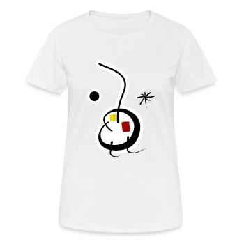 Abstract - Frauen T-Shirt atmungsaktiv - Weiß - Vorne - AI Model Female 172 dark (172cm)