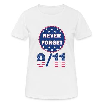 9/11 N’oubliez jamais 2001 - T-shirt respirant Femme - blanc - Devant - AI Model Female 172 dark (172cm)