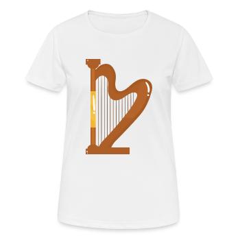 Harfe - Frauen T-Shirt atmungsaktiv - Weiß - Vorne - AI Model Female 172 dark (172cm)