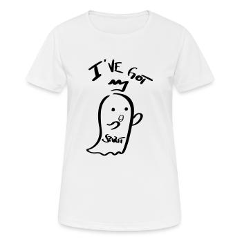 Spirit Spirit Line Art - Minimaliste - T-shirt respirant Femme - blanc - Devant - AI Model Female 172 dark (172cm)