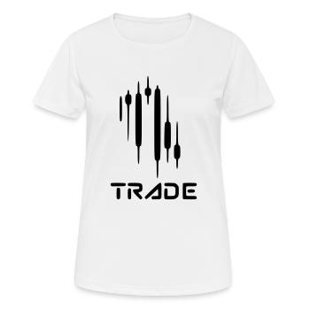 Handel - Frauen T-Shirt atmungsaktiv - Weiß - Vorne - AI Model Female 172 dark (172cm)