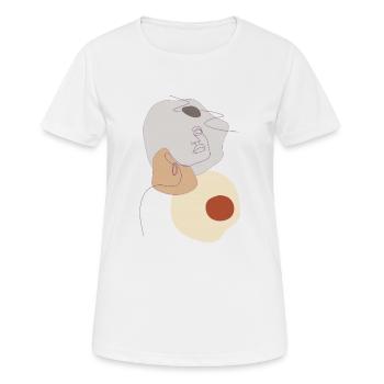 portrait stylisé de femme - T-shirt respirant Femme - blanc - Devant - AI Model Female 172 dark (172cm)